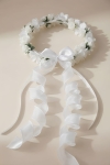 communiekrans, communie haaraccessoires, handgemaakte krans, elegante haarband, communie meisje, accessoires Eerste Heilige Communie, witte haaraccessoires, satijnen bloemen krans, ceremonie haarband, EU-kwaliteit
