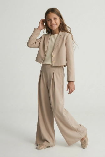 Elegante meisjes set Emi beige