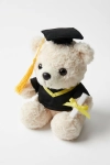 afstudeerbeer lichtbeige, pluche knuffel toga, geslaagd cadeau