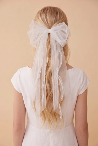 Elegante Tule Strikspeld – Lange Haaraccessoire voor Meisjes